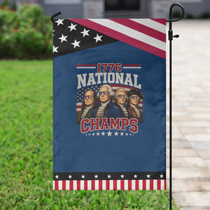 1776 National Champs Founding Father Patriotic Garden Flag Funny 4th of July Patriotic