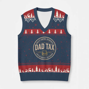 Dad Tax Control Department V-Neck Knit Sweater Vest Funny Father Snack Checker TS11 Navy Red Print Your Wear