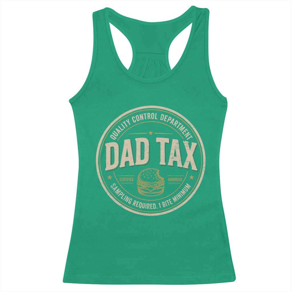 Dad Tax Control Department Racerback Tank Top Funny Father Snack Checker TS11 Irish Green Print Your Wear