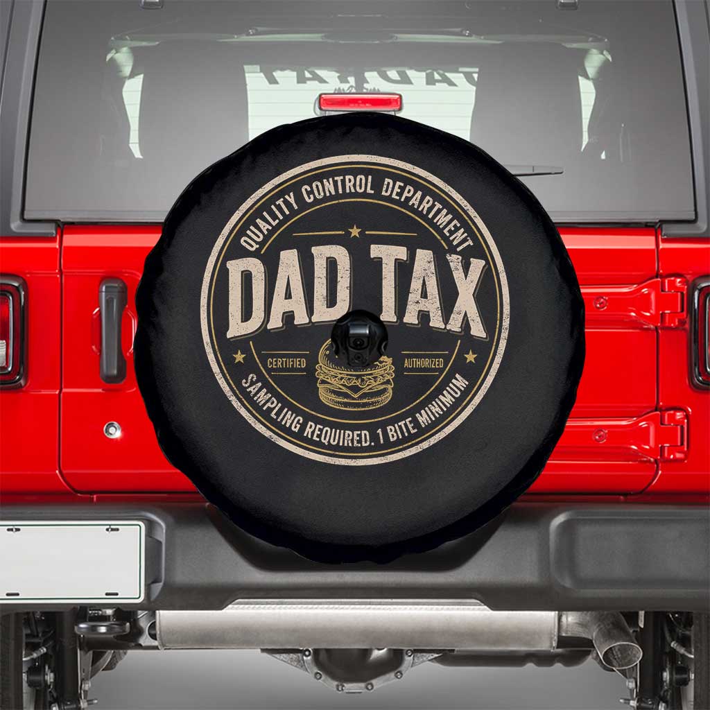 Dad Tax Control Department Spare Tire Cover Funny Father Snack Checker TS11 Black Print Your Wear