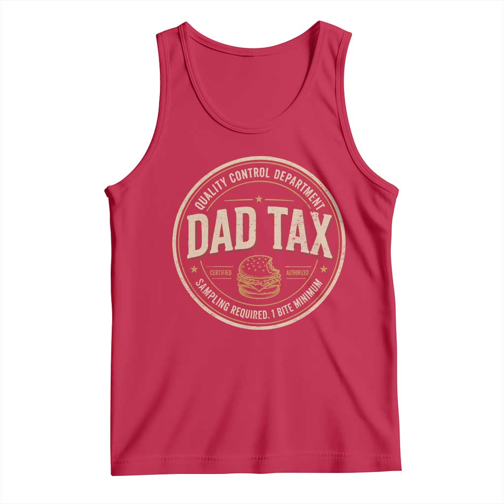 Dad Tax Control Department Tank Top Funny Father Snack Checker TS11 Red Print Your Wear