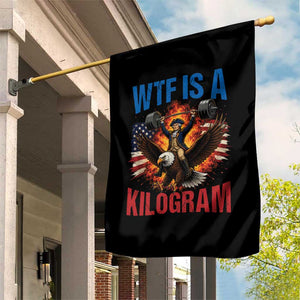 WTF Is A Kilogram Garden Flag Funny George Washington 4th of July Gym Workout