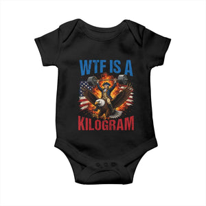 WTF Is A Kilogram Baby Onesie Funny George Washington 4th of July Gym Workout