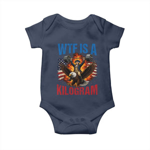 WTF Is A Kilogram Baby Onesie Funny George Washington 4th of July Gym Workout