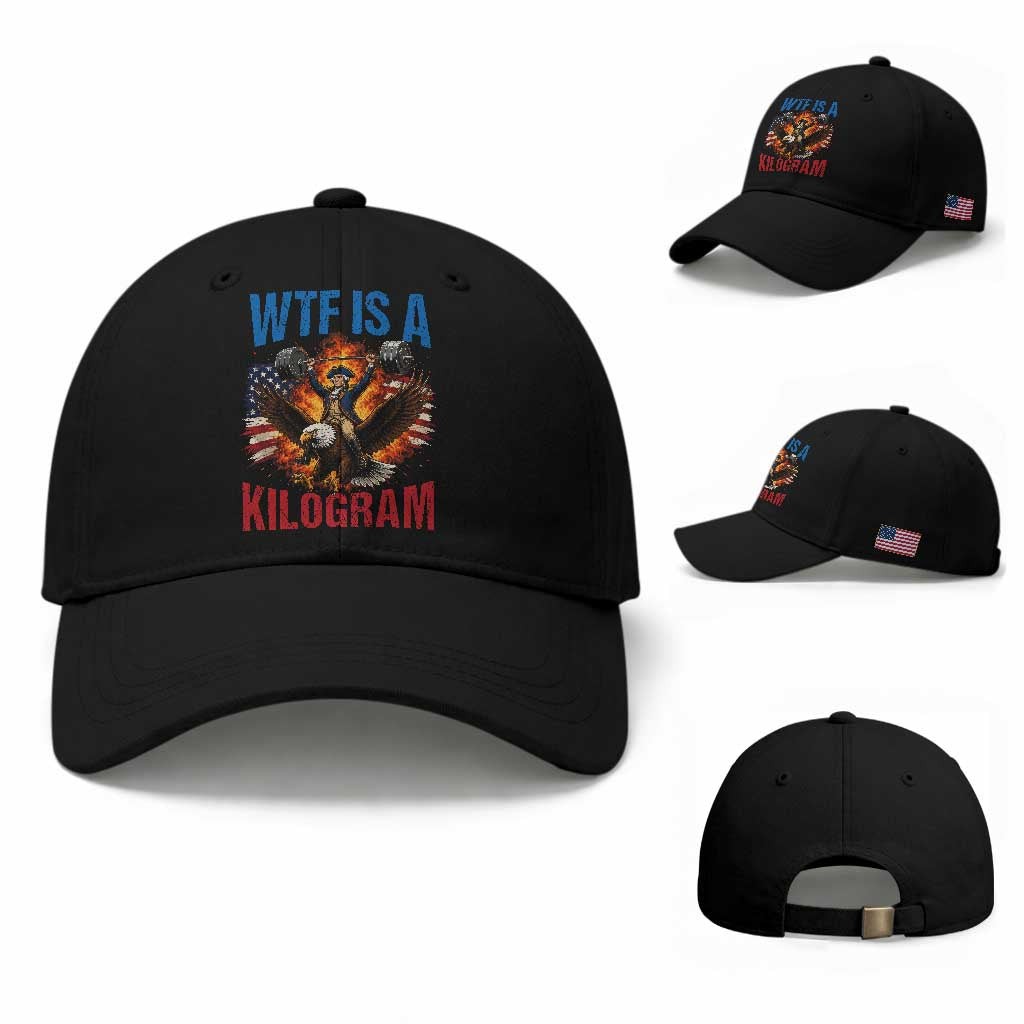 WTF Is A Kilogram Baseball Cap Funny George Washington 4th of July Gym Workout