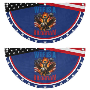 WTF Is A Kilogram Patriotic Fan Flag Funny George Washington 4th of July Gym Workout