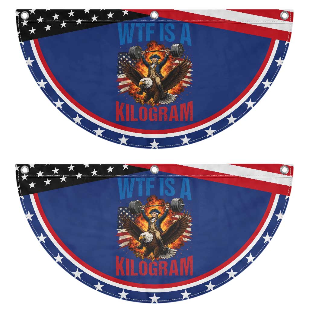 WTF Is A Kilogram Patriotic Fan Flag Funny George Washington 4th of July Gym Workout TS11 2pcs pack Classic Navy Print Your Wear