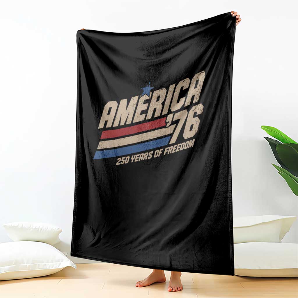 250th Anniversary USA America 76 Throw Blanket 250 Years Of Freedom 1776 2026 Retro TS11 Print Your Wear