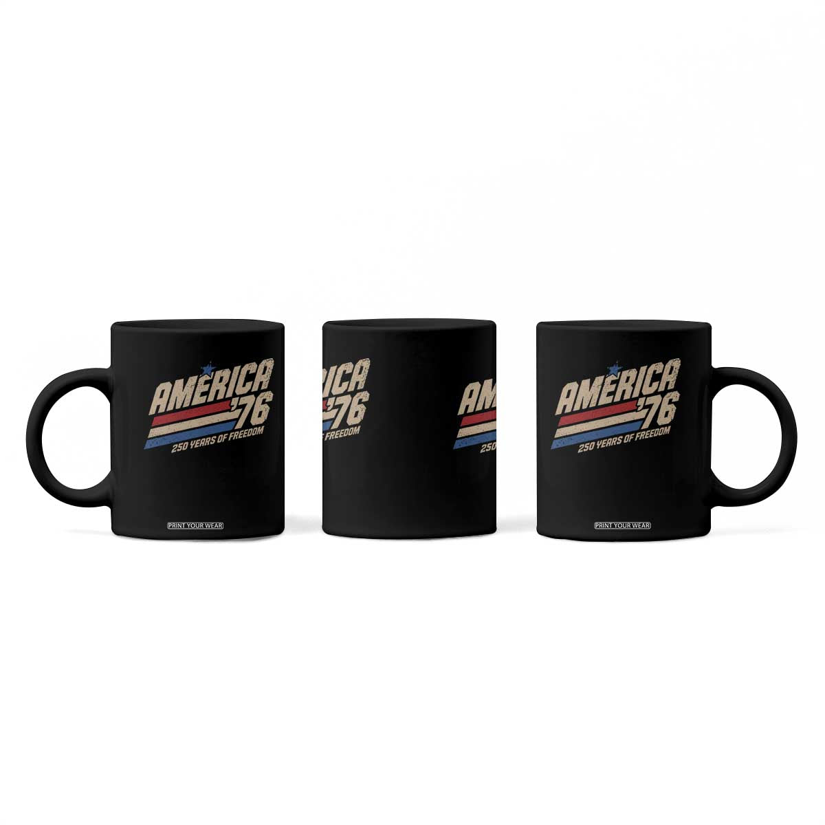 250th Anniversary USA America 76 Coffee Mug 250 Years Of Freedom 1776 2026 Retro TS11 Print Your Wear