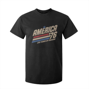 250th Anniversary USA America 76 T Shirt For Kid 250 Years Of Freedom 1776 2026 Retro TS11 Black Print Your Wear
