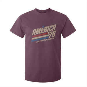 250th Anniversary USA America 76 T Shirt For Kid 250 Years Of Freedom 1776 2026 Retro TS11 Maroon Print Your Wear
