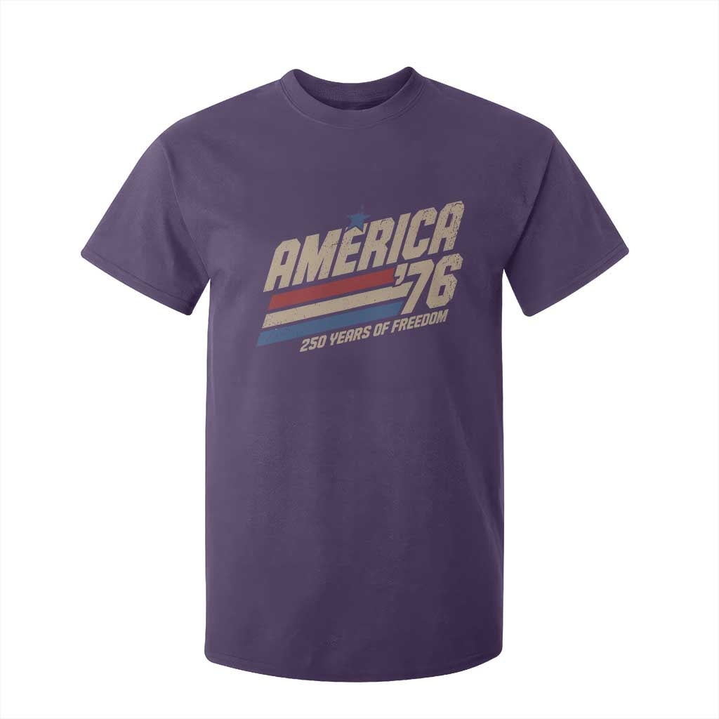 250th Anniversary USA America 76 T Shirt For Kid 250 Years Of Freedom 1776 2026 Retro TS11 Purple Print Your Wear