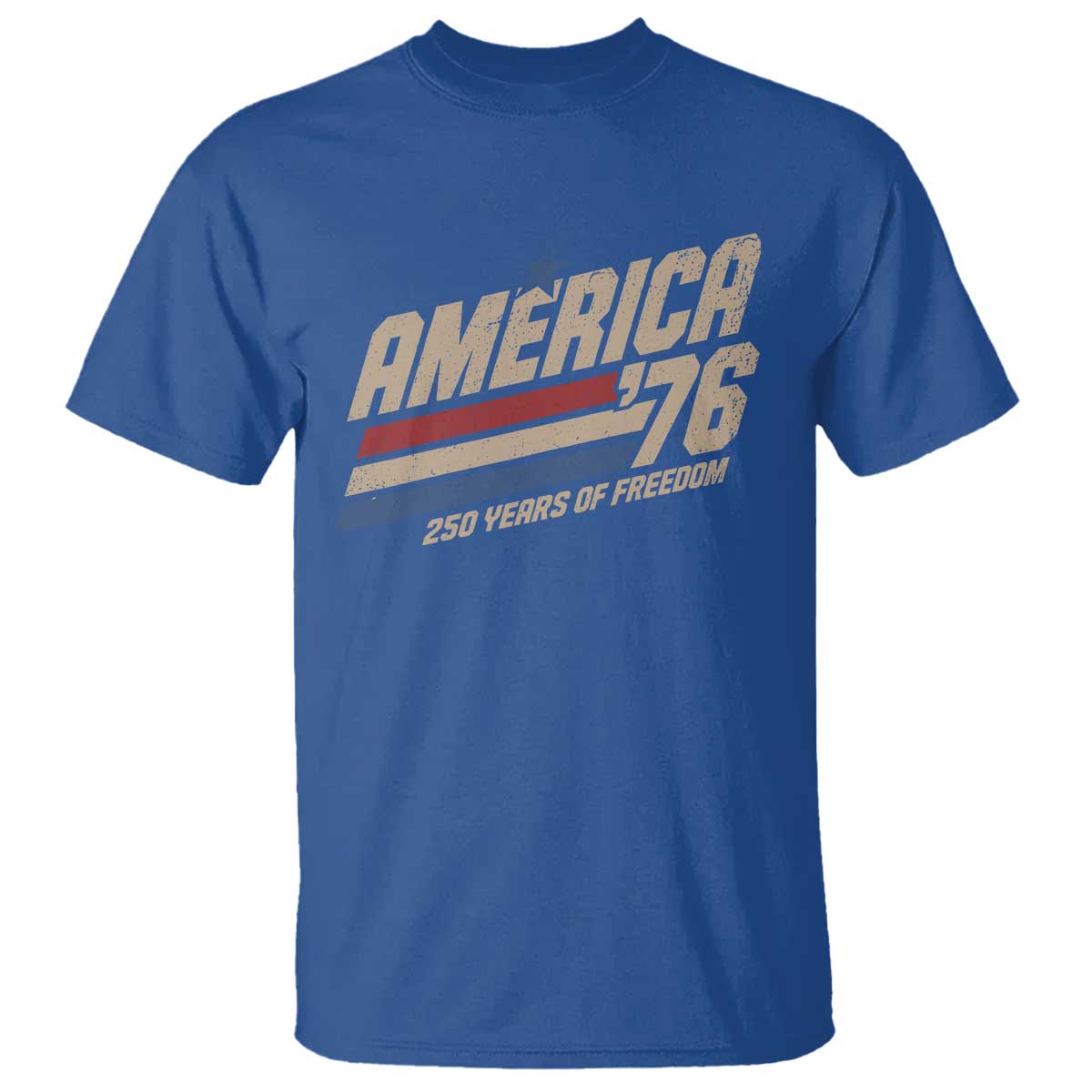 250th Anniversary USA America 76 T Shirt 250 Years Of Freedom 1776 2026 Retro TS11 Royal Blue Print Your Wear