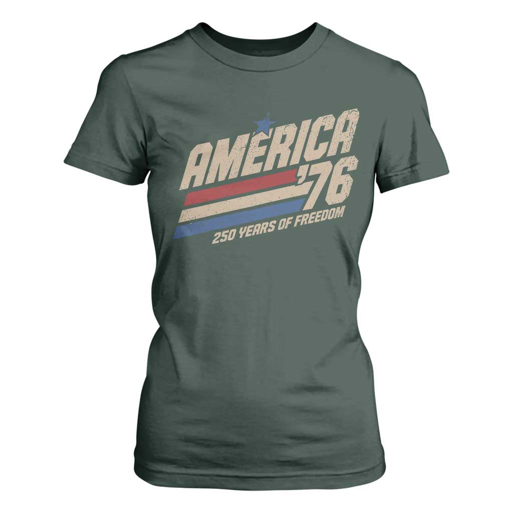 250th Anniversary USA America 76 T Shirt For Women 250 Years Of Freedom 1776 2026 Retro