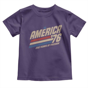 250th Anniversary USA America 76 Toddler T Shirt 250 Years Of Freedom 1776 2026 Retro TS11 Purple Print Your Wear