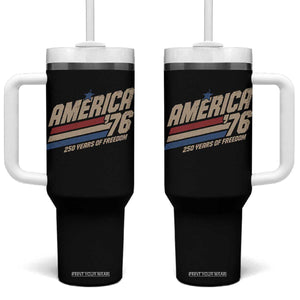 250th Anniversary USA America 76 Tumbler With Handle 250 Years Of Freedom 1776 2026 Retro