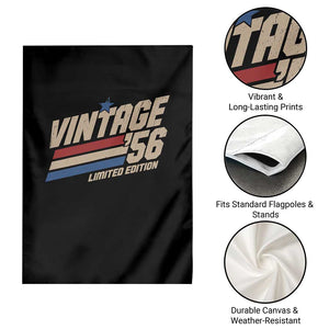 70th Birthday Garden Flag Vintage 1956 70 Years Old Birthday USA Stripes TS11 Print Your Wear