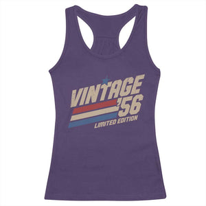 70th Birthday Racerback Tank Top Vintage 1956 70 Years Old Birthday USA Stripes