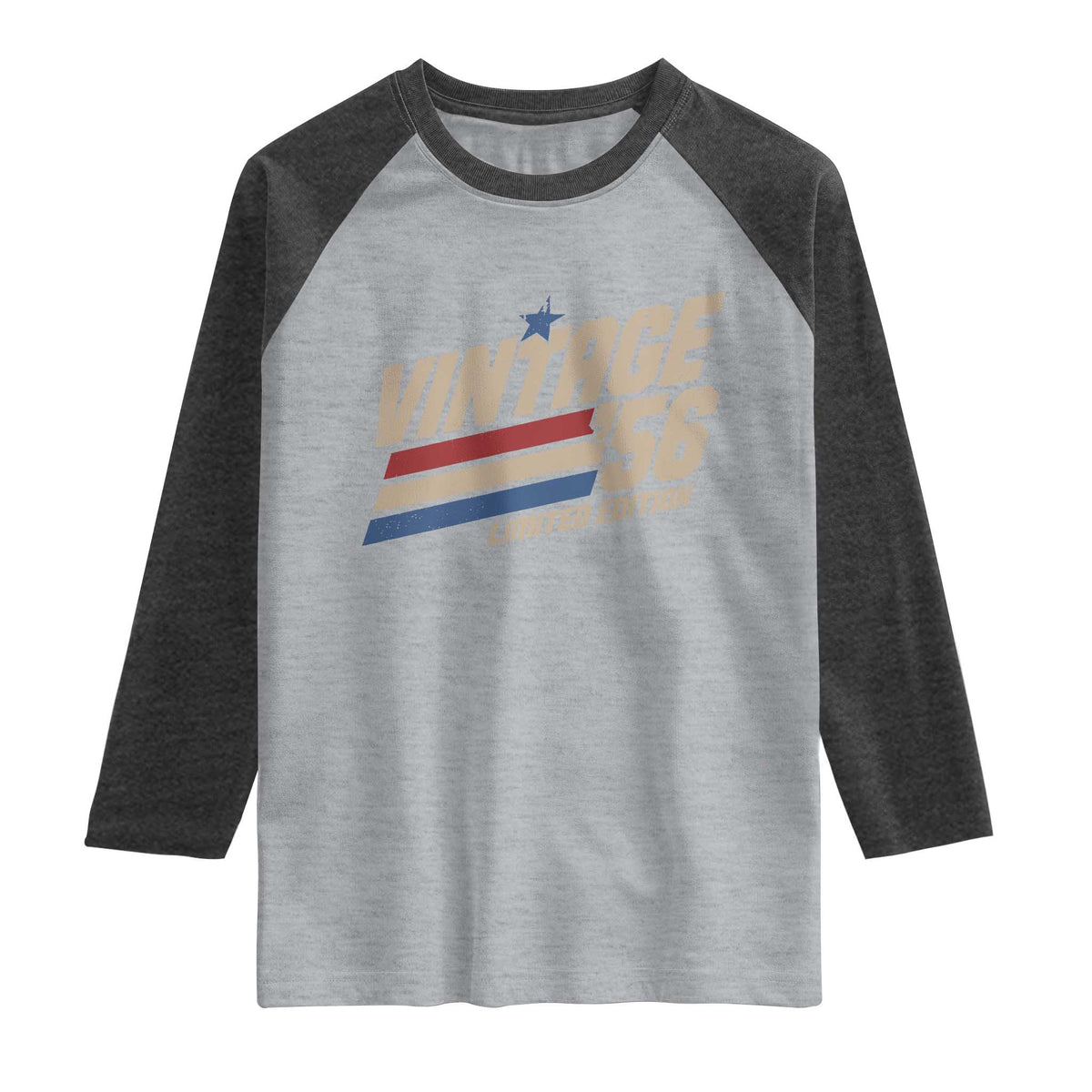 70th Birthday Raglan Shirt Vintage 1956 70 Years Old Birthday USA Stripes