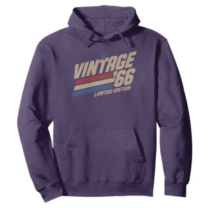 60th Birthday Hoodie Vintage 1966 60 Years Old Birthday USA Stripes TS11 Purple Print Your Wear