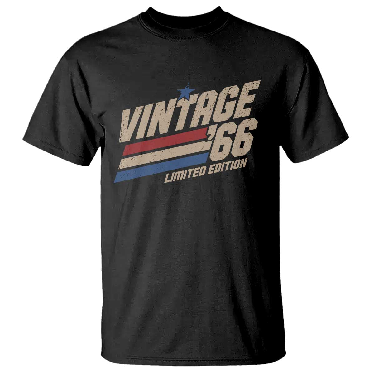 60th Birthday T Shirt Vintage 1966 60 Years Old Birthday USA Stripes