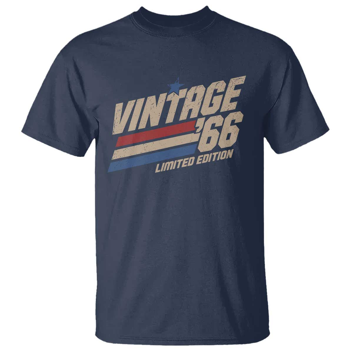 60th Birthday T Shirt Vintage 1966 60 Years Old Birthday USA Stripes