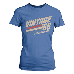60th Birthday T Shirt For Women Vintage 1966 60 Years Old Birthday USA Stripes