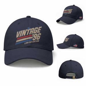30th Birthday Baseball Cap Vintage 1996 30 Years Old Birthday USA Stripes