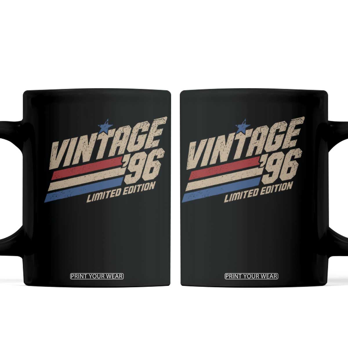 30th Birthday Coffee Mug Vintage 1996 30 Years Old Birthday USA Stripes