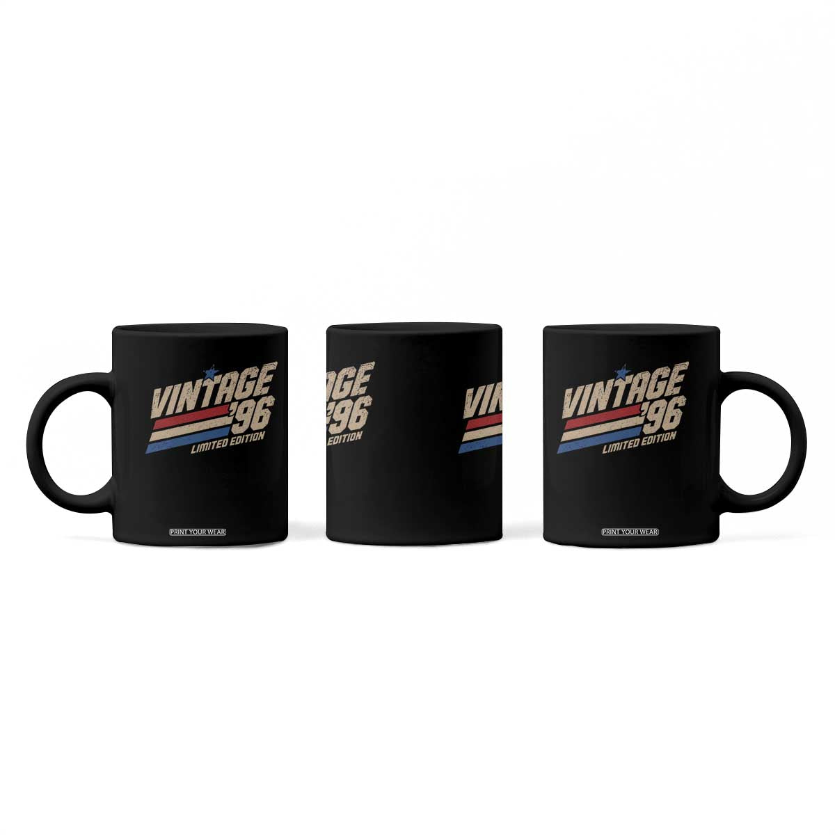 30th Birthday Coffee Mug Vintage 1996 30 Years Old Birthday USA Stripes TS11 Print Your Wear