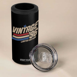 30th Birthday 4 in 1 Can Cooler Tumbler Vintage 1996 30 Years Old Birthday USA Stripes