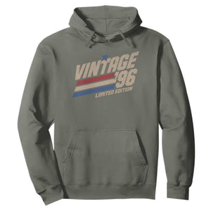 30th Birthday Hoodie Vintage 1996 30 Years Old Birthday USA Stripes TS11 Military Green Print Your Wear