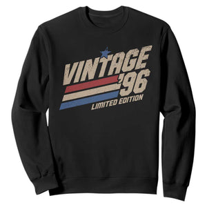 30th Birthday Sweatshirt Vintage 1996 30 Years Old Birthday USA Stripes TS11 Black Print Your Wear