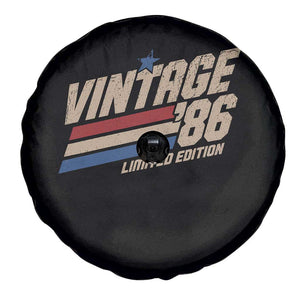 40th Birthday Spare Tire Cover Vintage 1986 40 Years Old Birthday USA Stripes