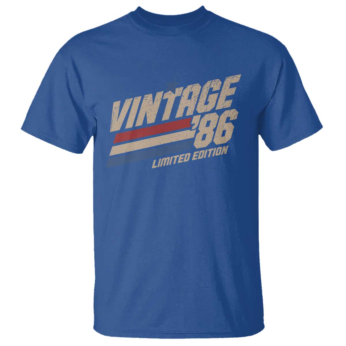 40th Birthday T Shirt Vintage 1986 40 Years Old Birthday USA Stripes TS11 Royal Blue Print Your Wear