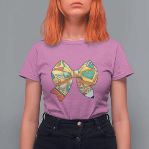 Funny Back To School T Shirt For Women Cute Coquettes School Supplies Bow First Day TS11 Azalea Print Your Wear