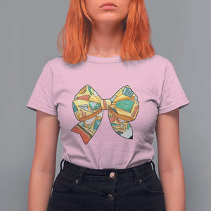 Funny Back To School T Shirt For Women Cute Coquettes School Supplies Bow First Day TS11 Light Pink Print Your Wear