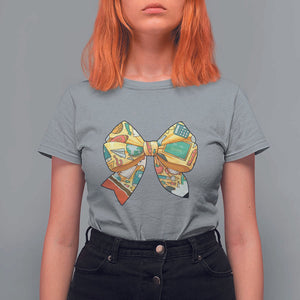 Funny Back To School T Shirt For Women Cute Coquettes School Supplies Bow First Day TS11 Sport Gray Print Your Wear
