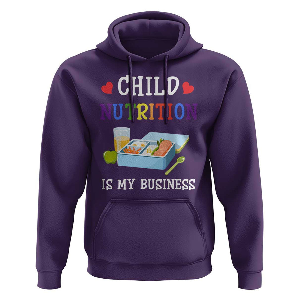 Lunch Lady Hoodie Child Nutrition Is My Business School Cafeteria TS11 Purple Print Your Wear