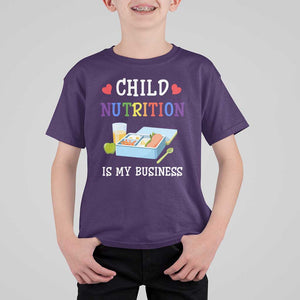 Lunch Lady T Shirt For Kid Child Nutrition Is My Business School Cafeteria TS11 Purple Print Your Wear