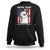 Funny Llama Sweatshirt Hawk Tuah Spit On That Thang American Flag TS11 Black Print Your Wear