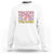Teacher Sweatshirt Groovy Pencil Pink Bow Back To School TS11 White Print Your Wear