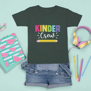 Kinder Crew T Shirt For Kid Kindergarten Back To School TS11 Dark Forest Green Print Your Wear