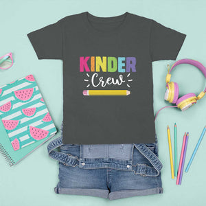 Kinder Crew T Shirt For Kid Kindergarten Back To School TS11 Dark Heather Print Your Wear