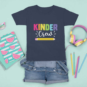 Kinder Crew T Shirt For Kid Kindergarten Back To School TS11 Navy Print Your Wear