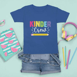 Kinder Crew T Shirt For Kid Kindergarten Back To School TS11 Royal Blue Print Your Wear