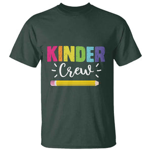 Kinder Crew T Shirt Kindergarten Back To School TS11 Dark Forest Green Print Your Wear