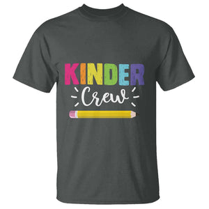 Kinder Crew T Shirt Kindergarten Back To School TS11 Dark Heather Print Your Wear