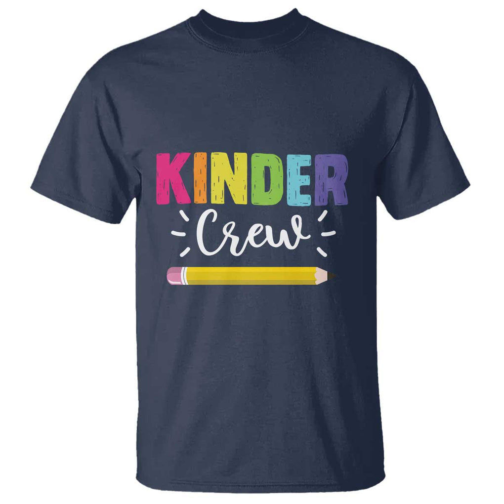 Kinder Crew T Shirt Kindergarten Back To School TS11 Navy Print Your Wear