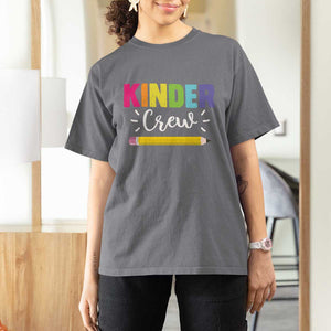 Kinder Crew T Shirt For Women Kindergarten Back To School TS11 Charcoal Print Your Wear